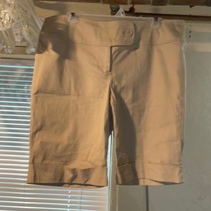 Tan pull on shorts by Miss Sixteen